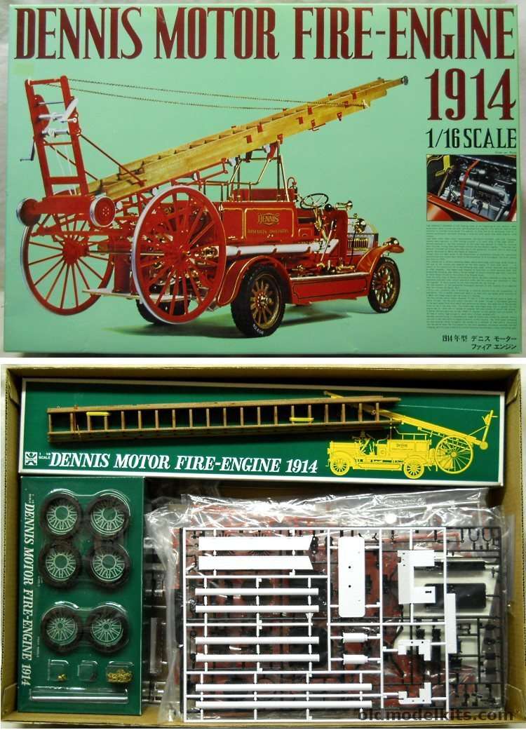 Bandai 1/16 1914 Dennis Fire Engine, 0538055 plastic model kit